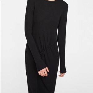 Black ribbed Zara dress